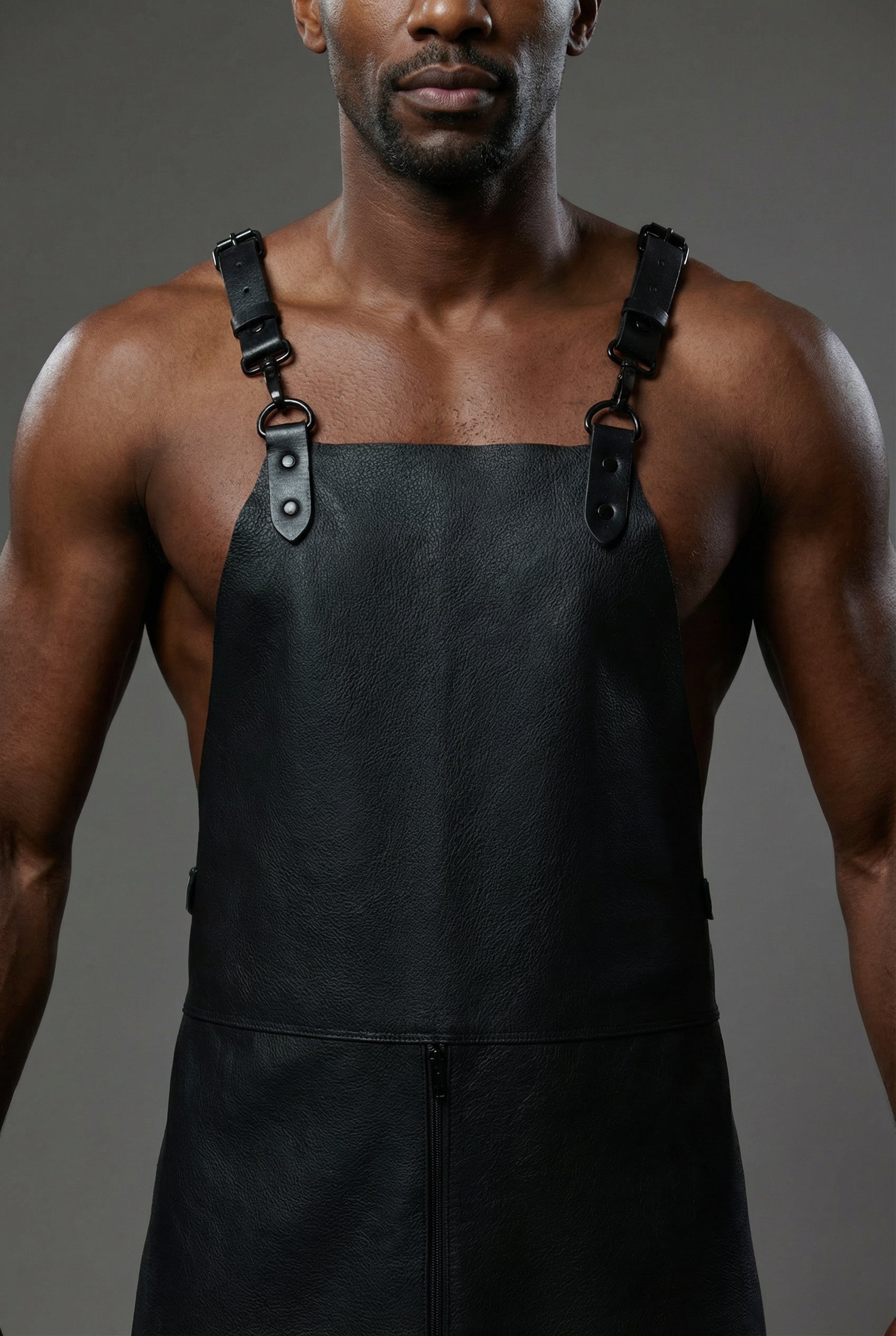 XL Leather Apron with Zipper