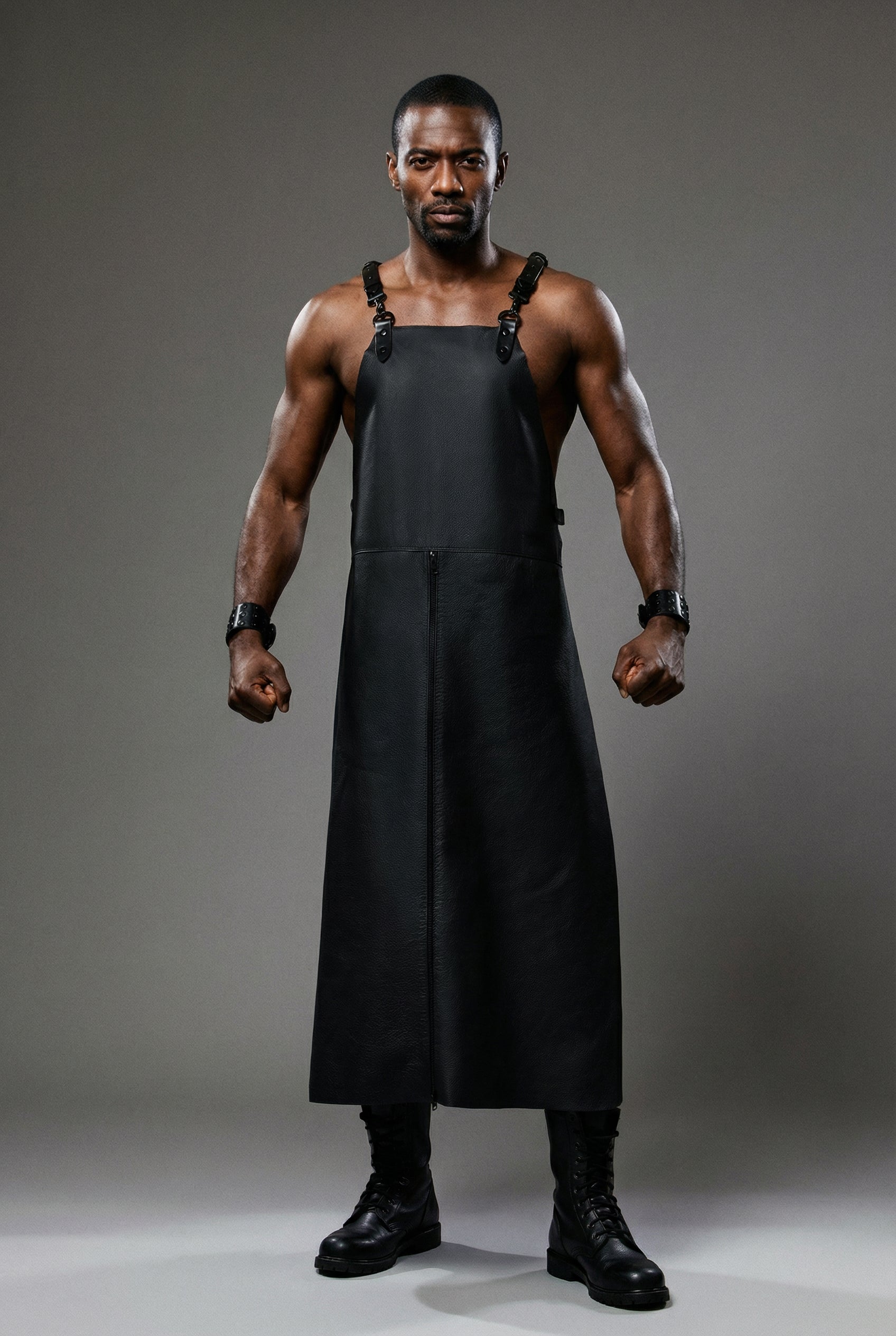 XL Leather Apron with Zipper