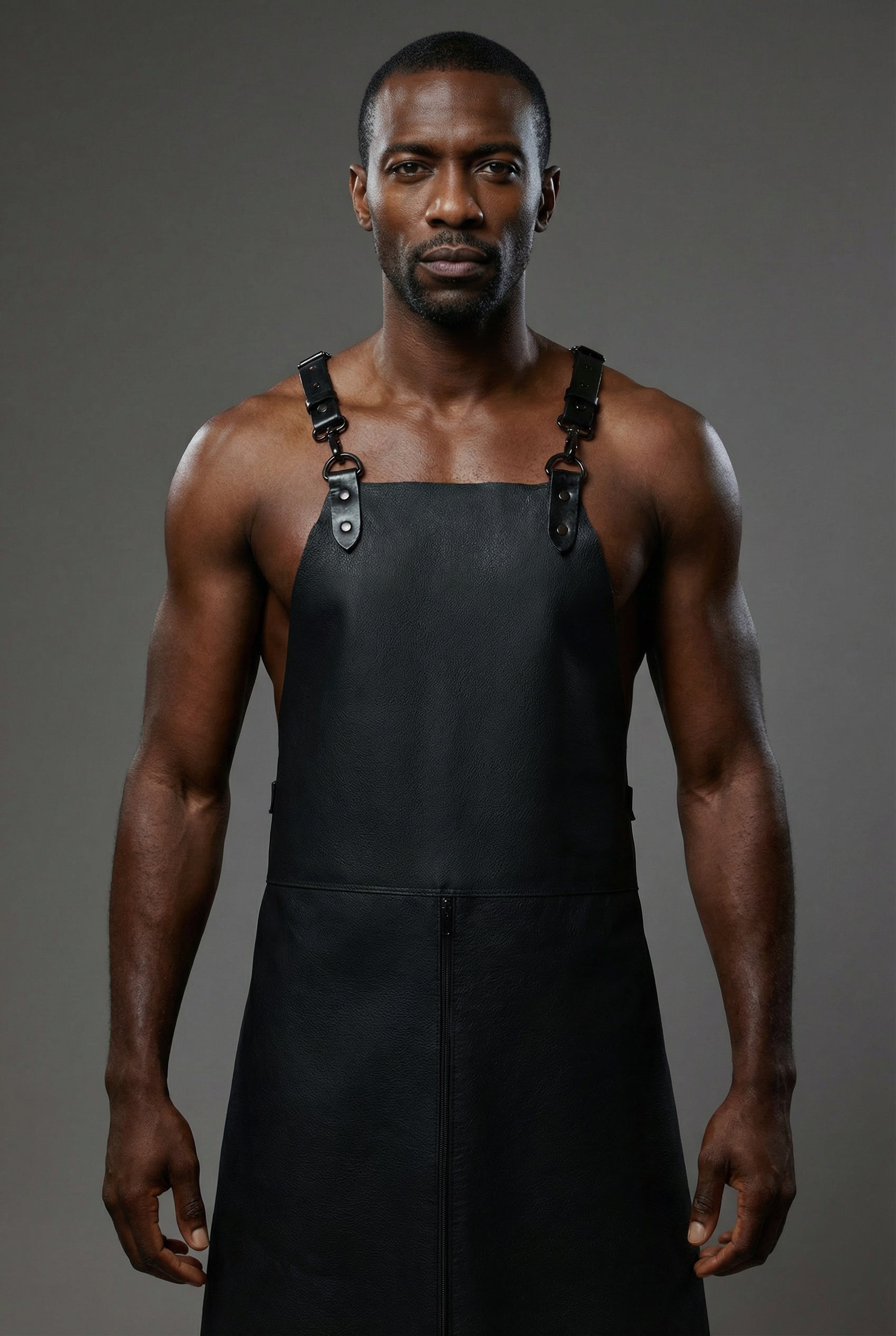 XL Leather Apron with Zipper
