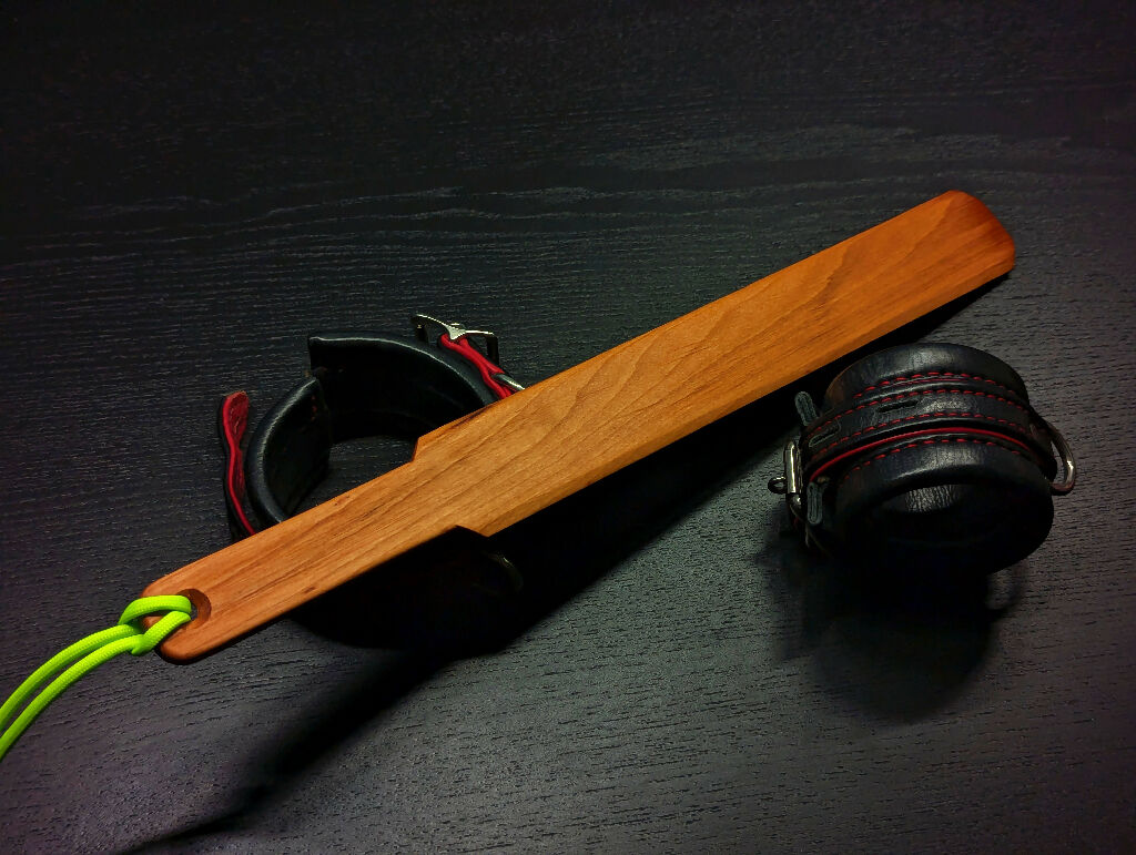 Chamfered Cherry Spanking Paddle