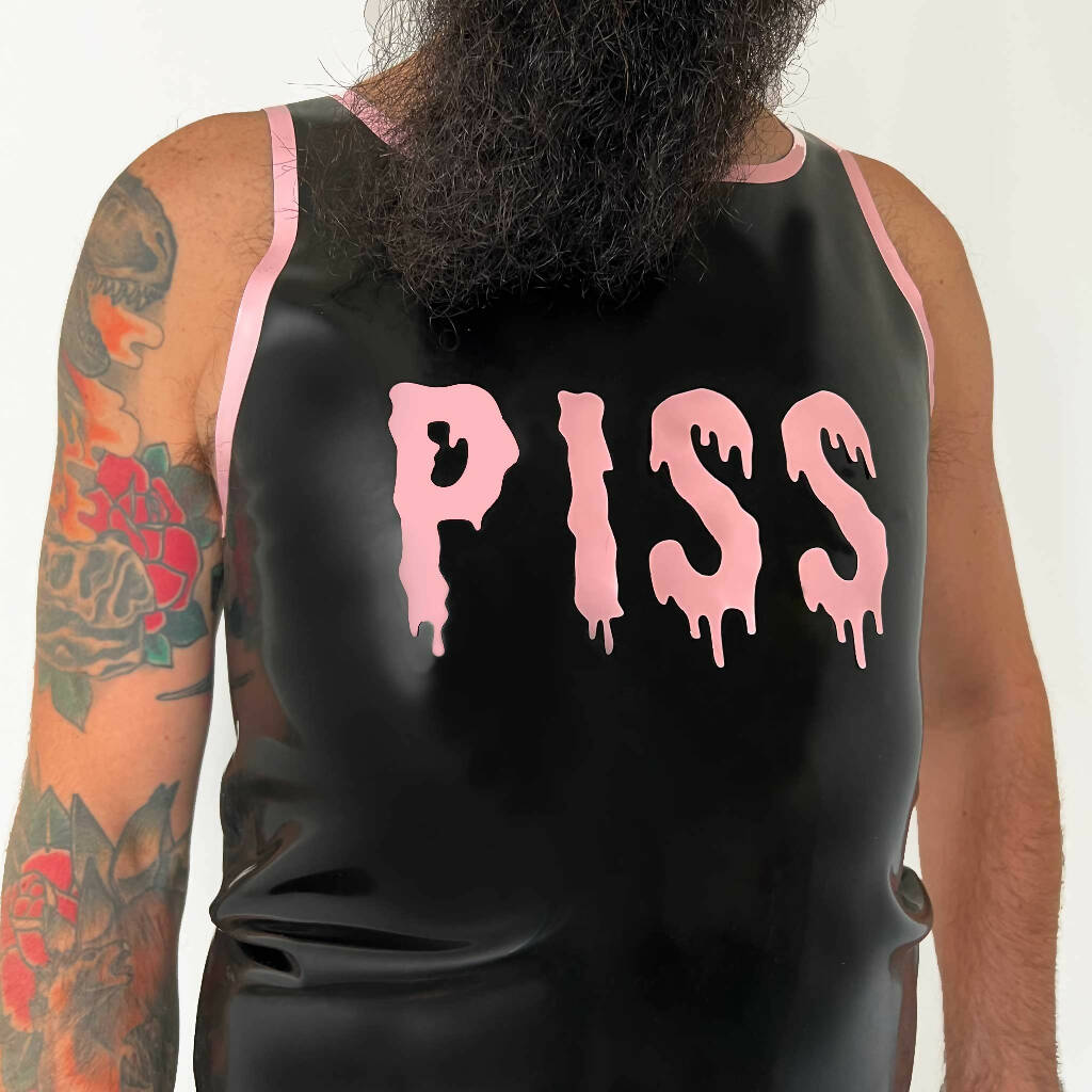 Unisex Latex Slogan Tank Top