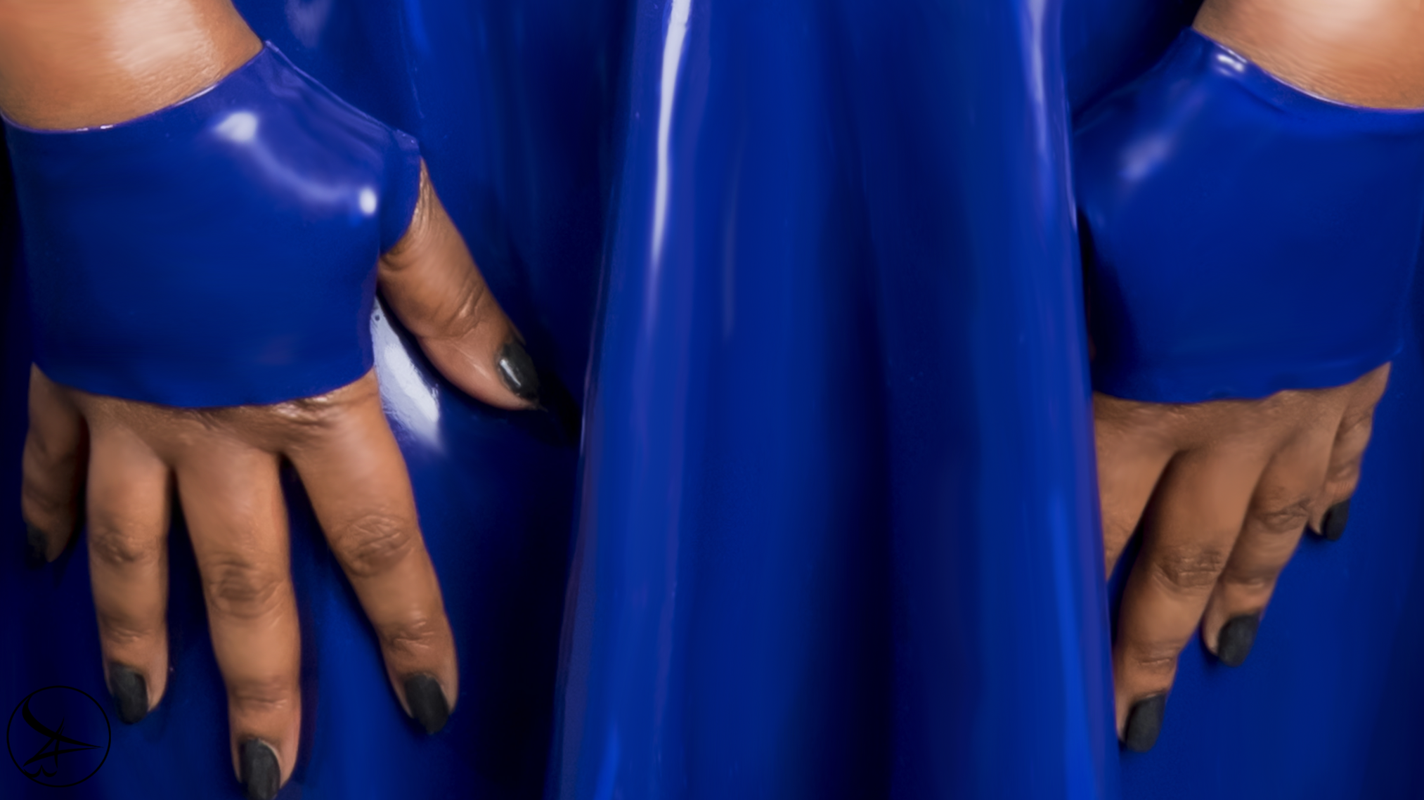 Latex Fingerless Gloves