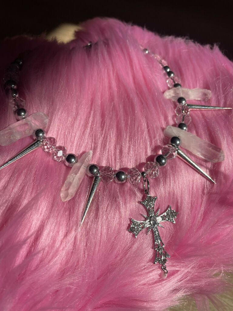 Grunge quartz necklace