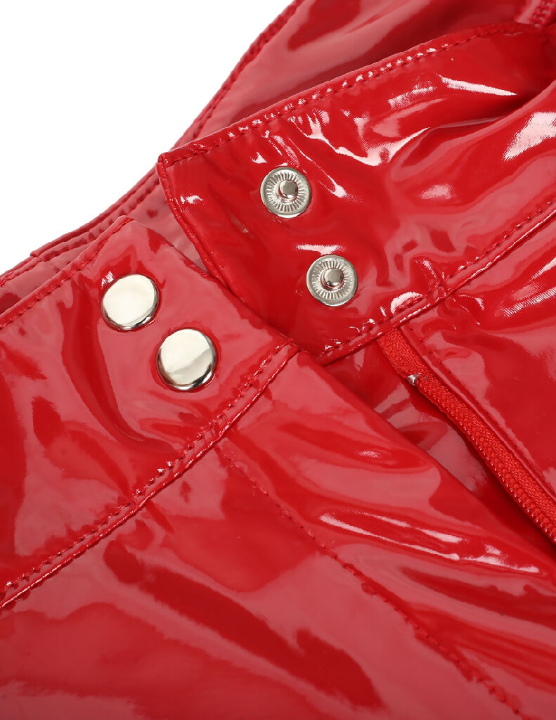 Shorts tied up made of lack RED