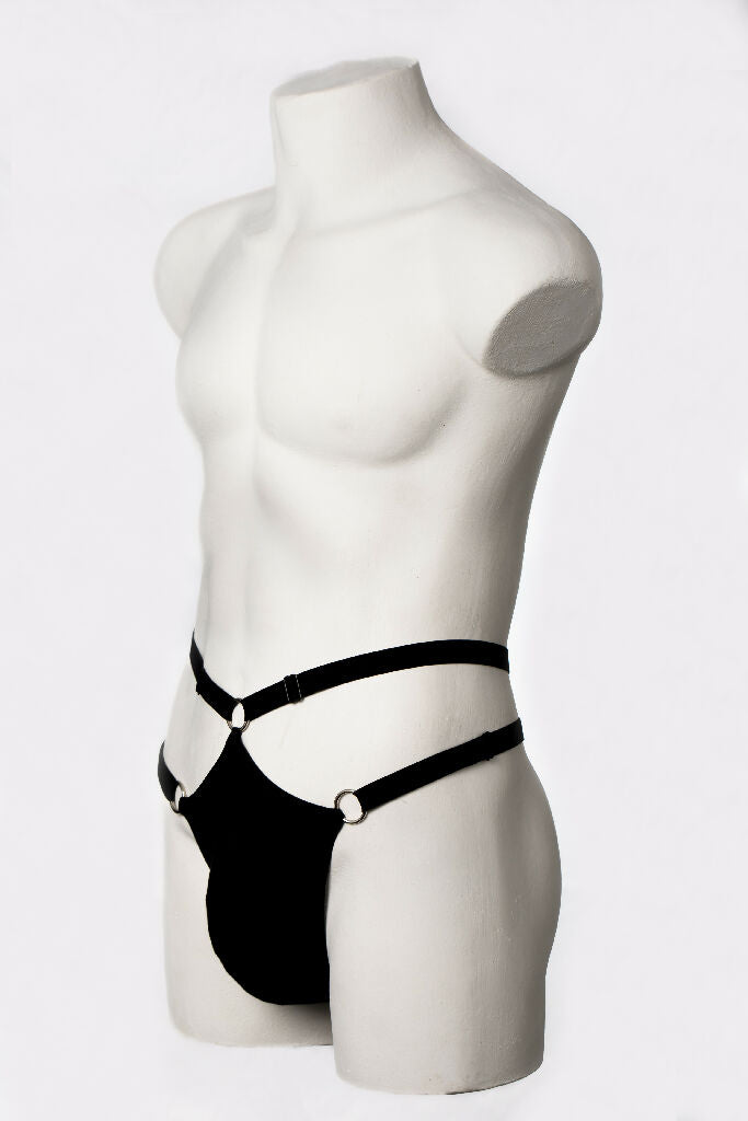 Strappy black thong - Masc - AYA