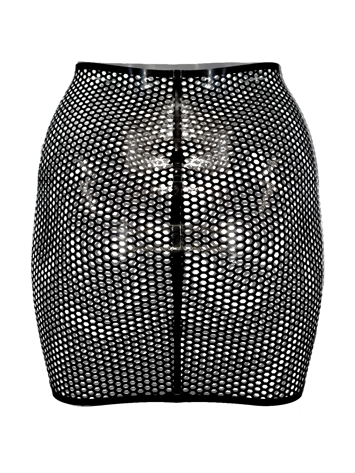 Latex Honeycomb Mini Skirt