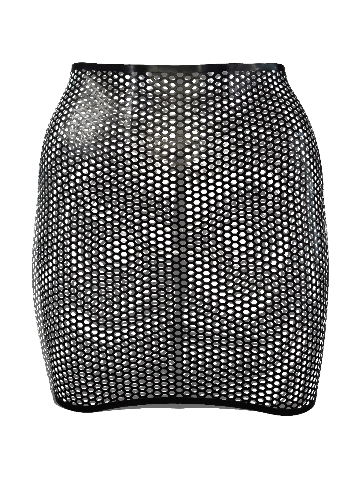 Latex Honeycomb Mini Skirt