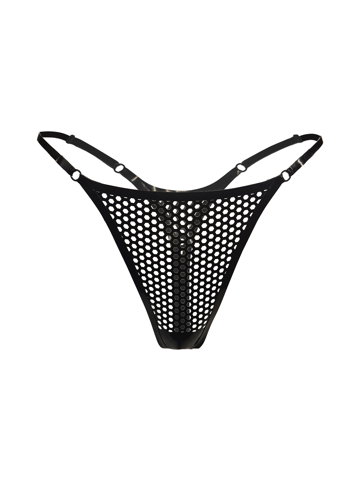Latex Honeycomb Thong