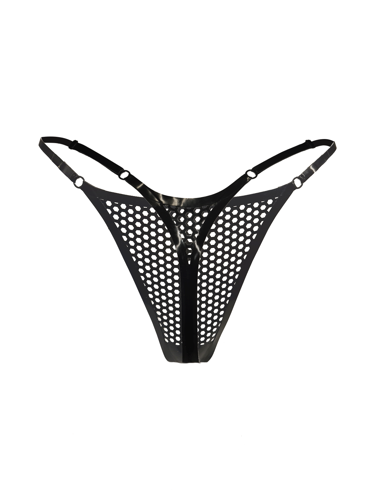Latex Honeycomb Thong