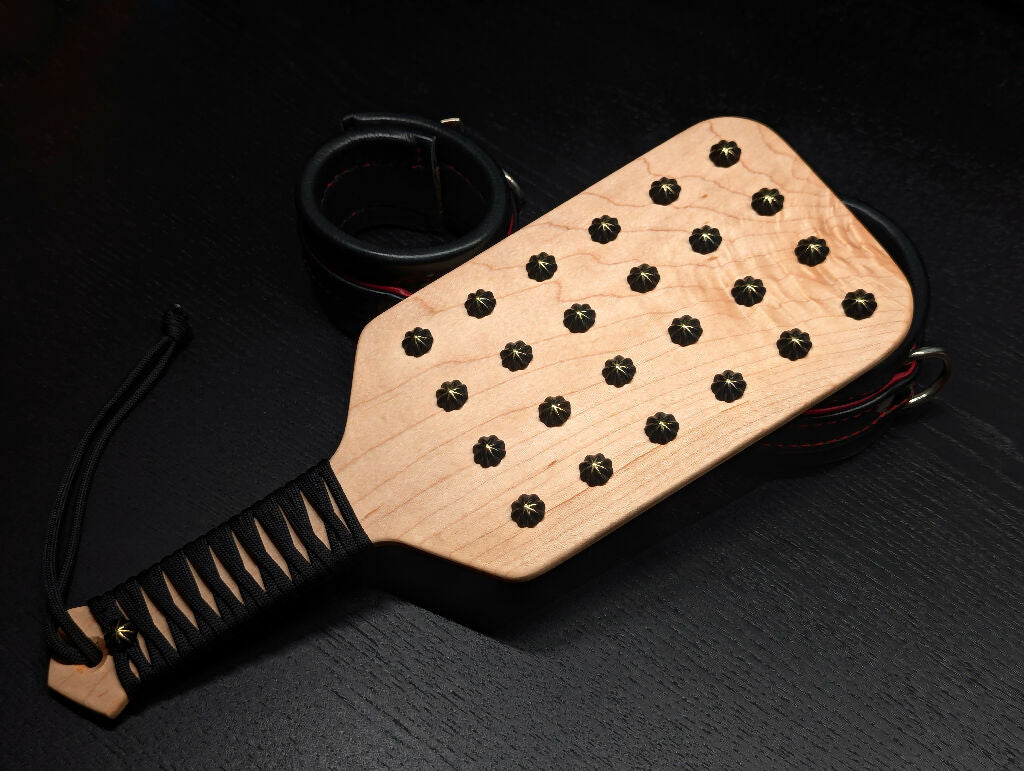 Studded Maple Spanking Paddle