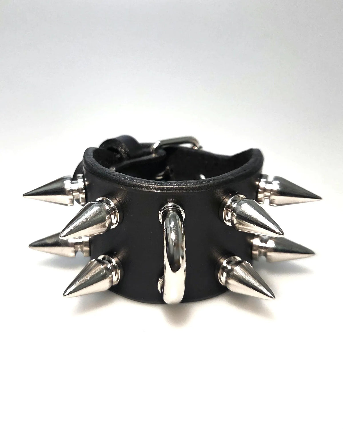Leather spiked connect cuff