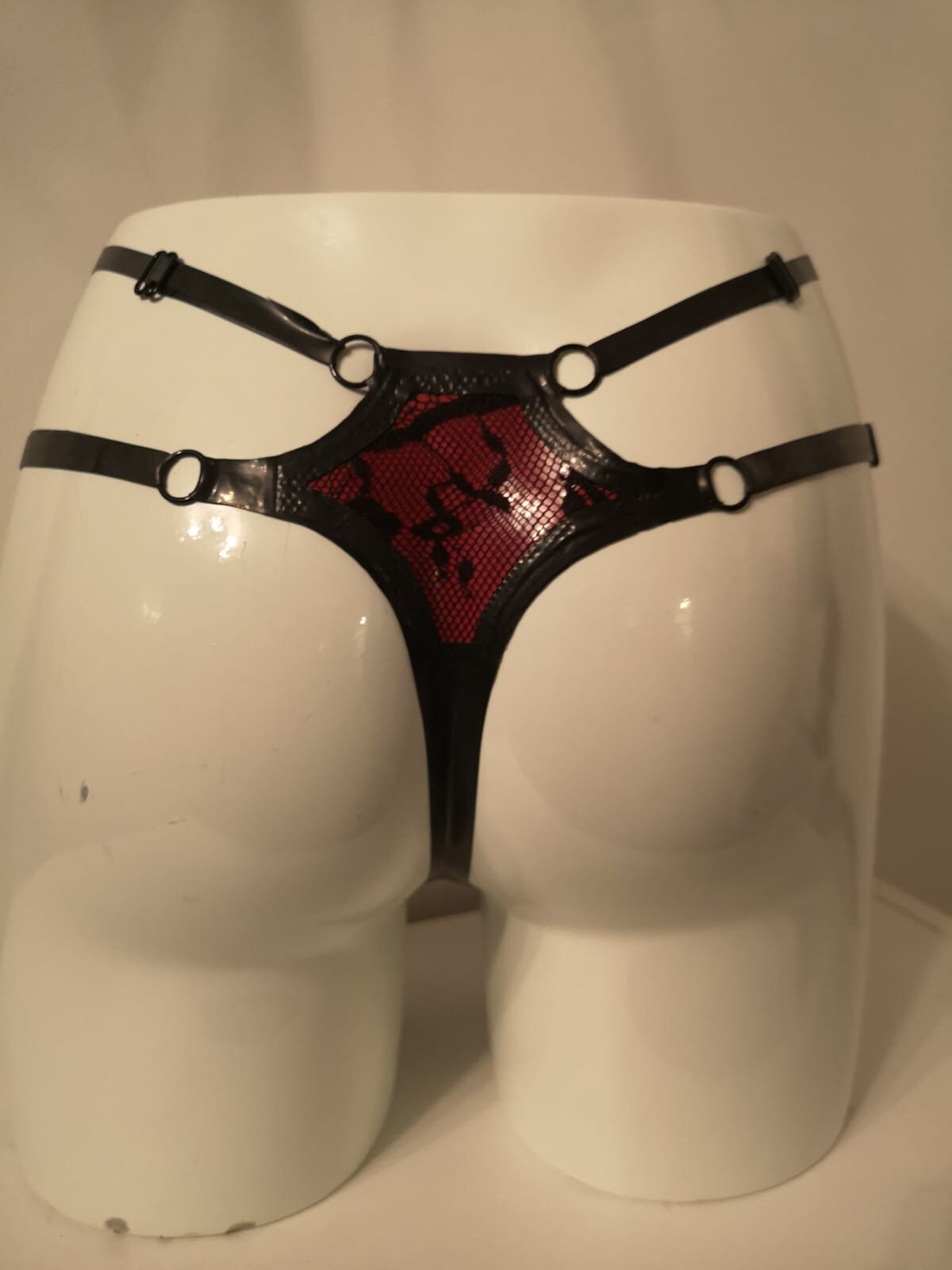 Latex  Lace Thong