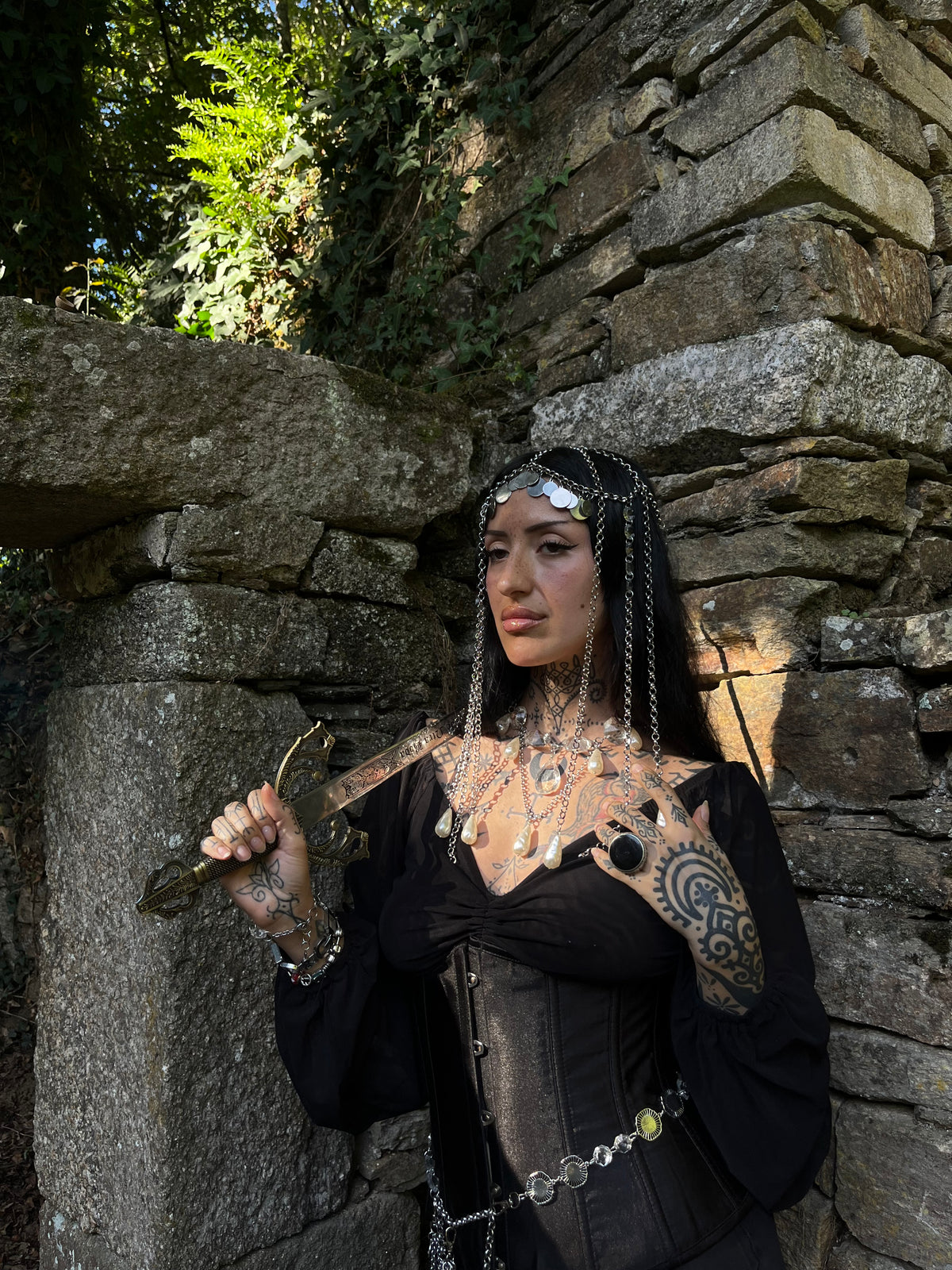 Medieval Knight-Inspired Crystal Headpiece