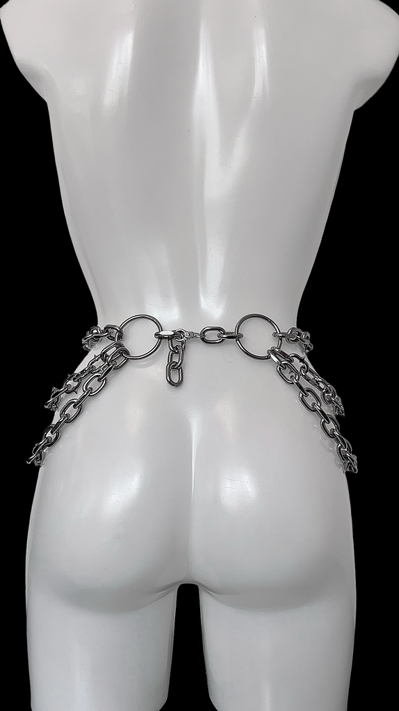 Mishka rose spiked chain harness belt