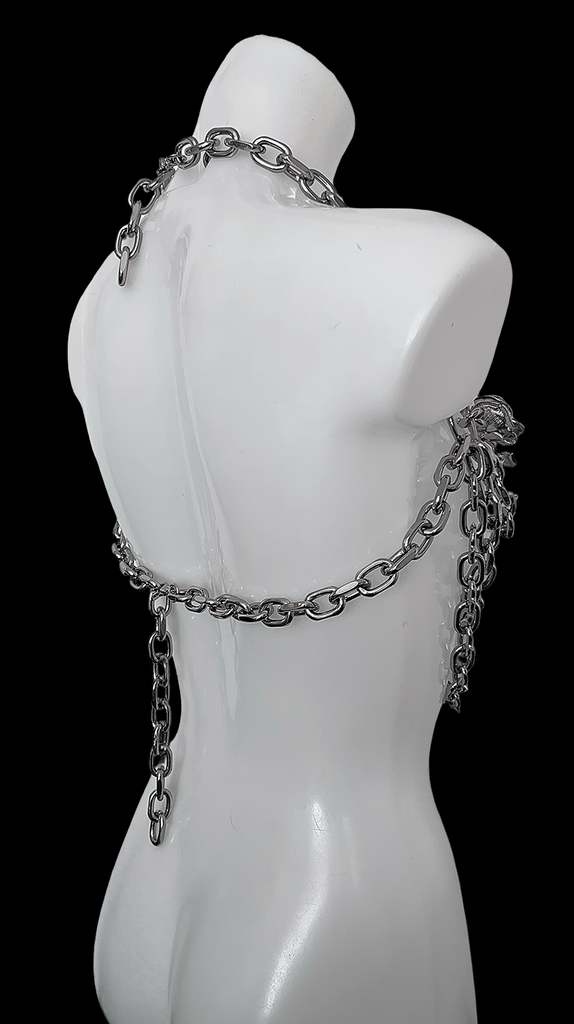 Mishka rose spiked chain bra harness