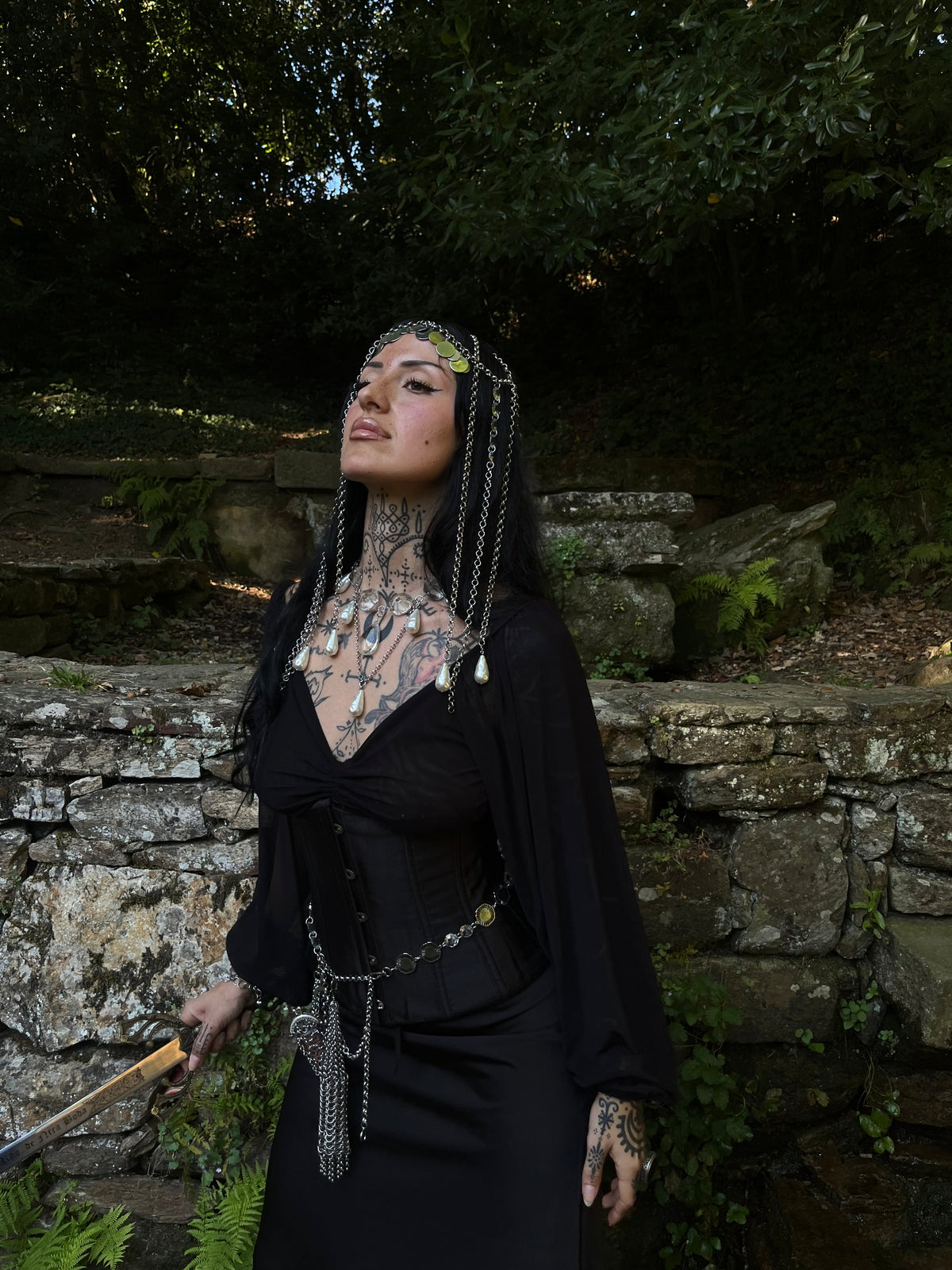 Medieval Knight-Inspired Crystal Headpiece