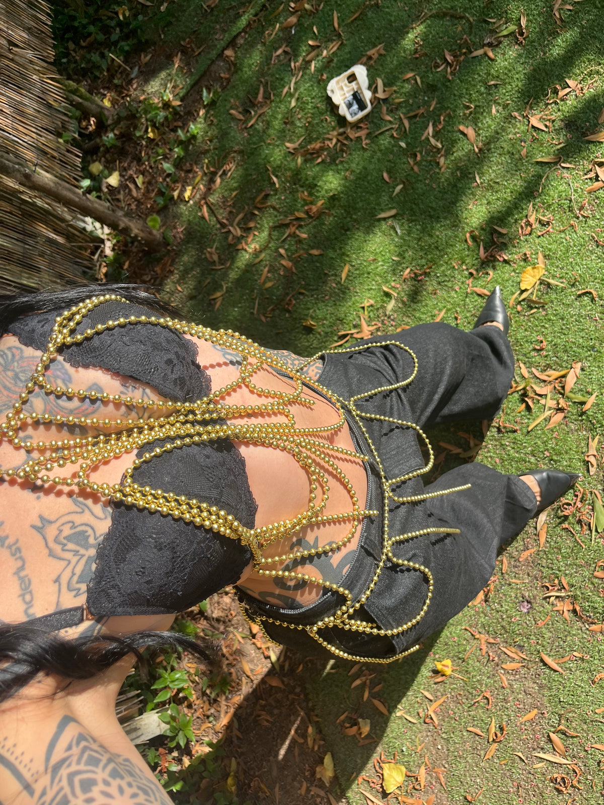 Golden serpent body jewelry set