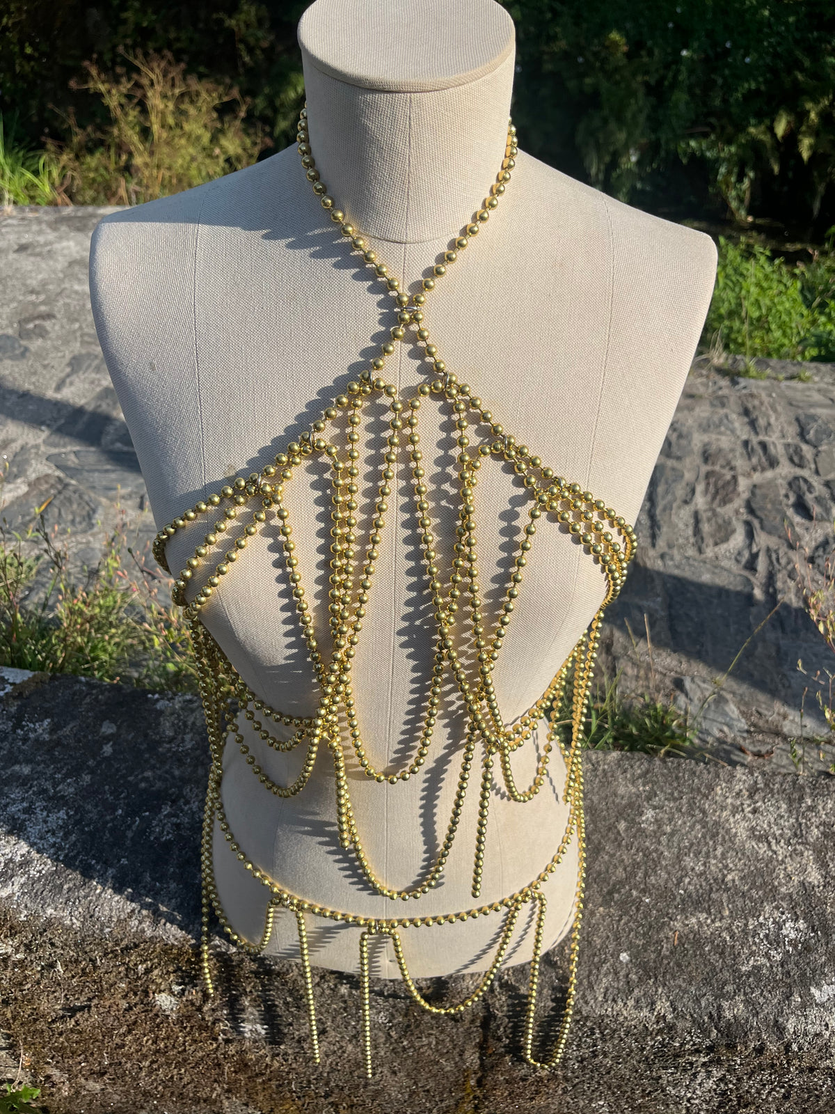 Golden serpent body jewelry set