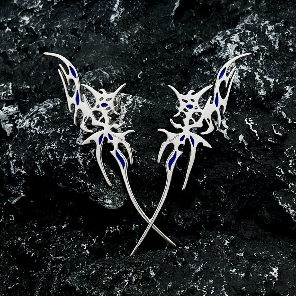 Dystopian sterling silver Ear-cuffs