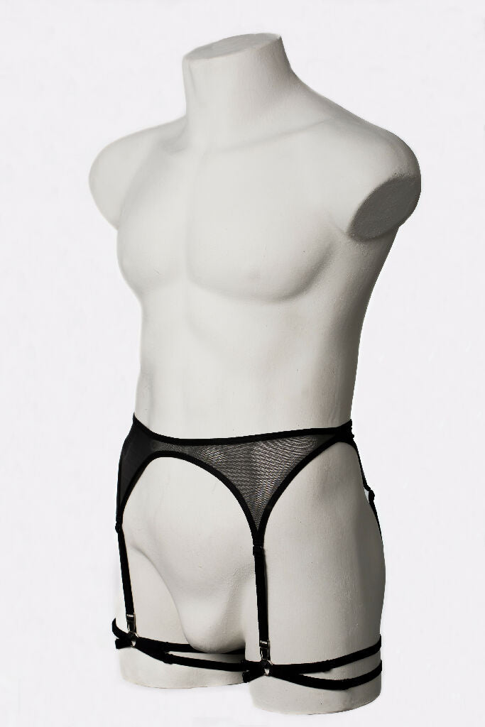 Black Garter Belt with Leg Straps - Masc - ISHTAR