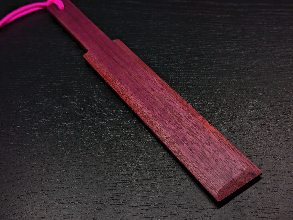 Mini Rectangular Purpleheart Spanking Paddle