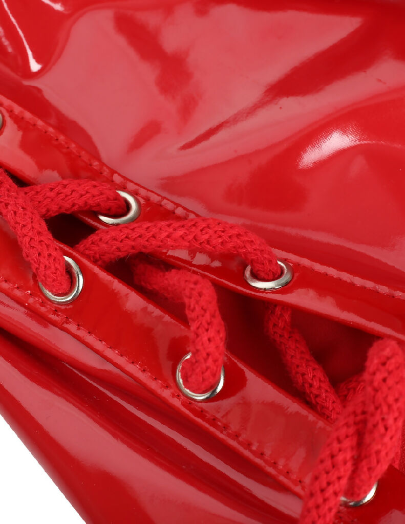 Shorts tied up made of lack RED