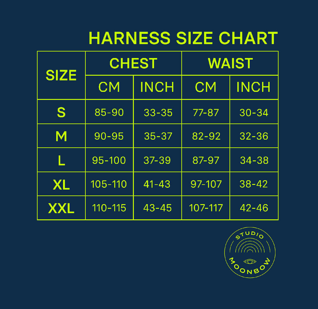 Leather Chest Harness Black 3CM