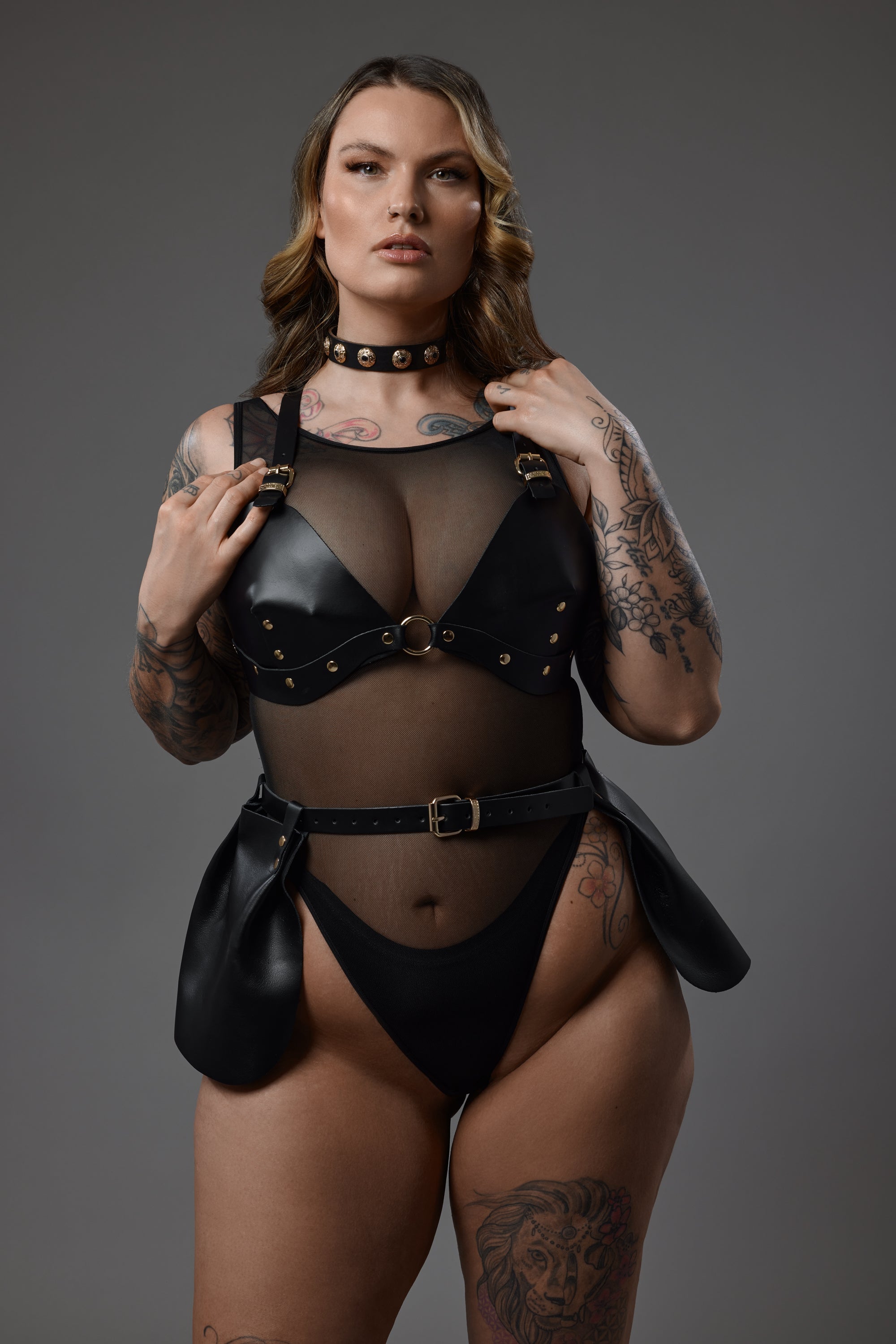Leather Bra "Sada"