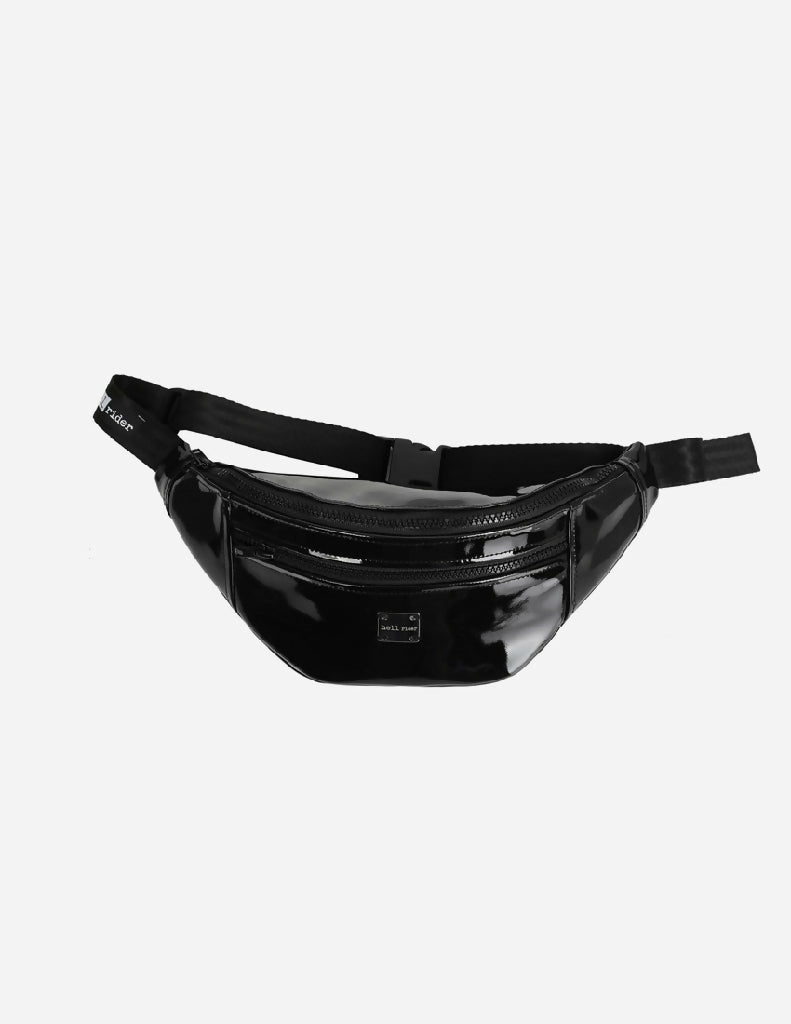 torba_nerka_saszetka_lakierowana_z_lacku_biodrowka_zamki_unisex_czarna_przod