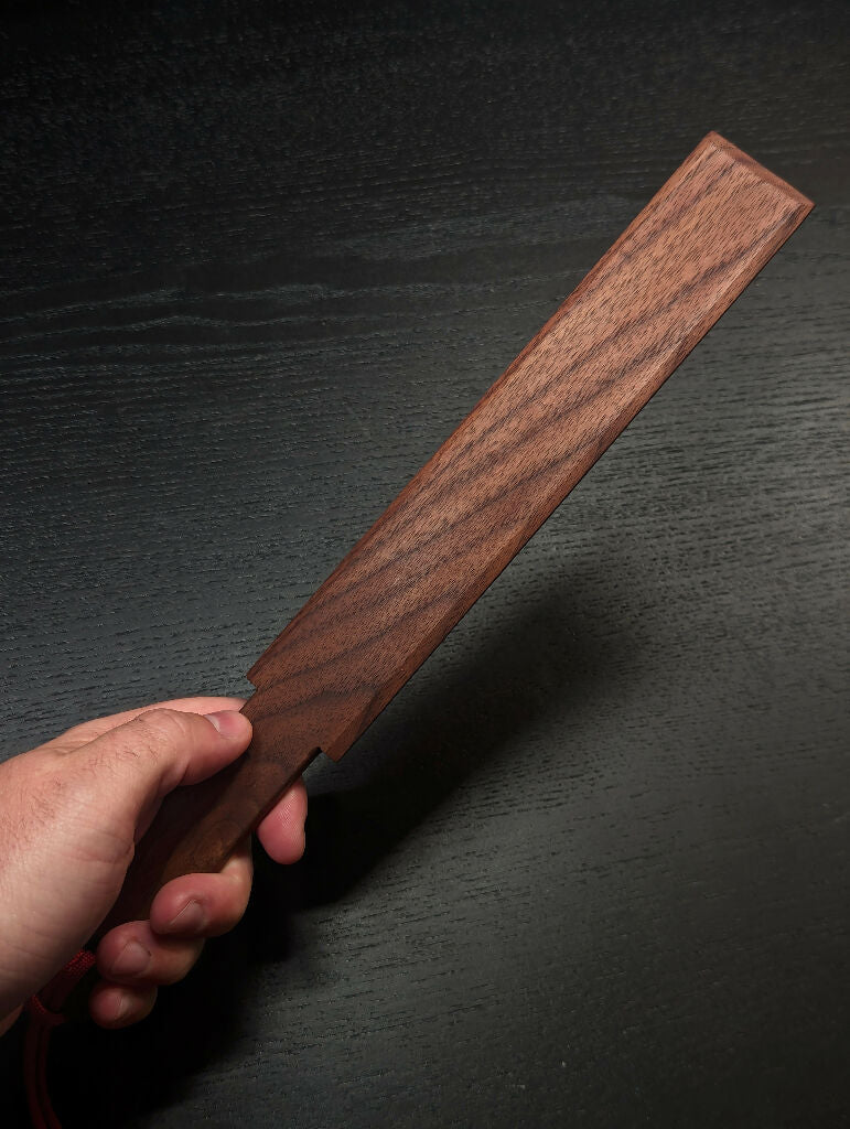 Mini Squared Walnut Spanking Paddle