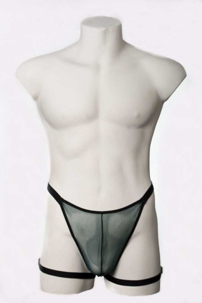 Green Jockstrap With Leg harness - SUCCUBUS