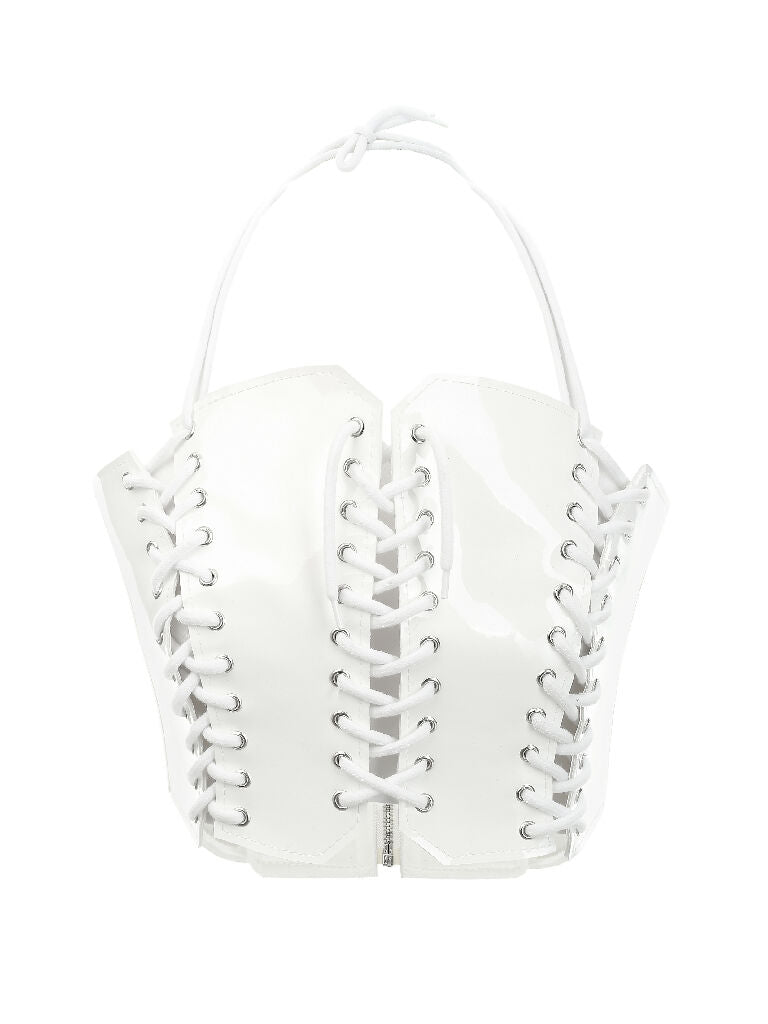 Corset Top with strings WHITE