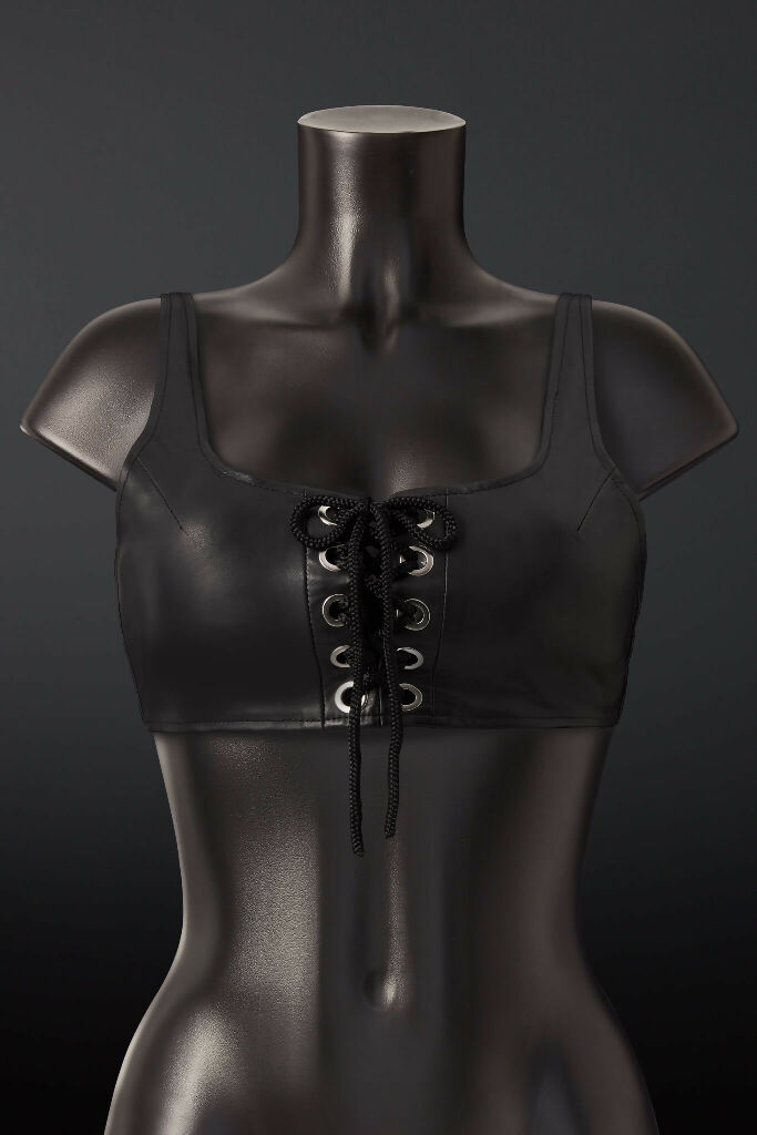 Lacis Corium Leather Bralette (2)