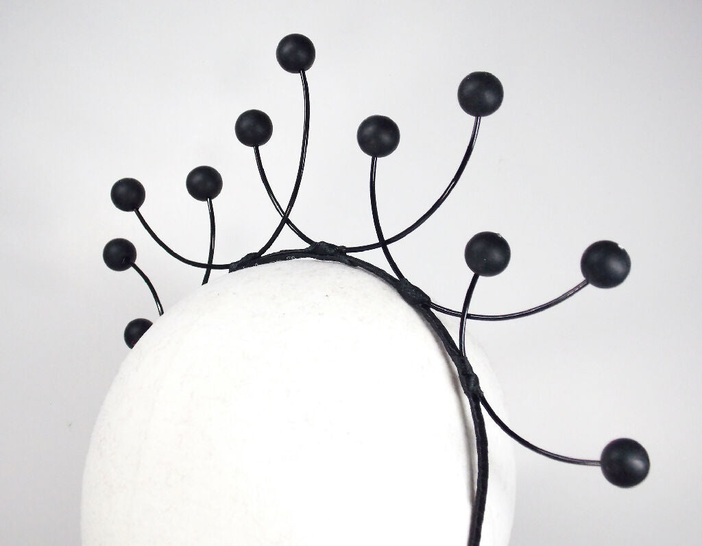 Black bobble abstract hair band4