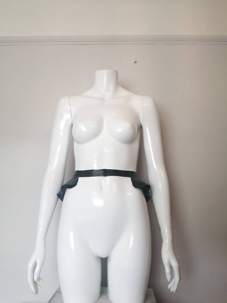 Latex Three Tier Peplum Belt, Custom Made