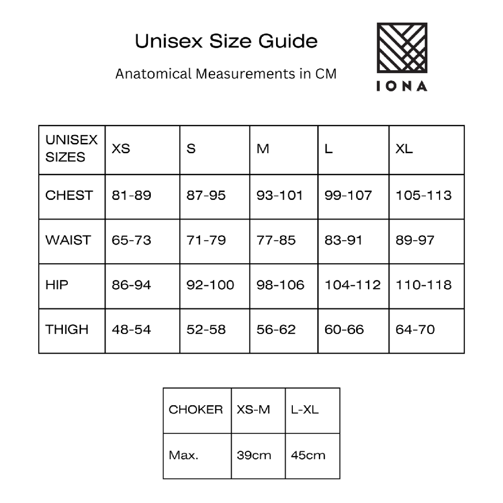 UNISEX SIZE GUIDE CROP 1.1