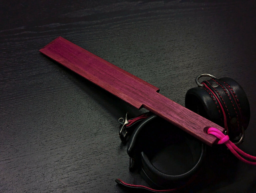 Mini Rectangular Purpleheart Spanking Paddle