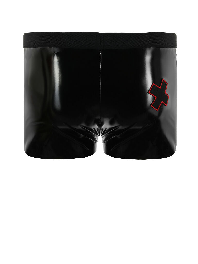 Boxer shorts made of lack BLACK