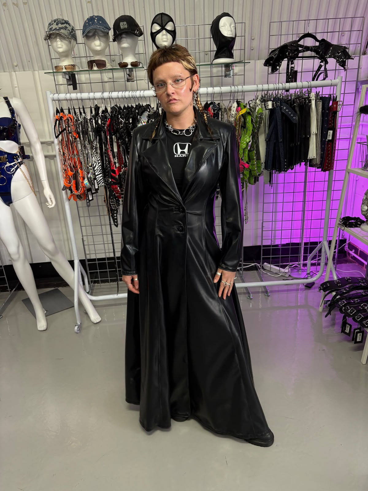 Goth-style Latex Coat