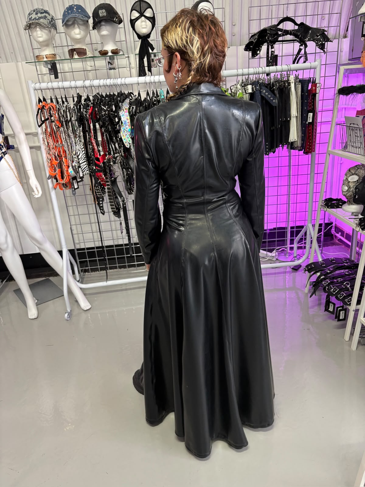 Goth-style Latex Coat