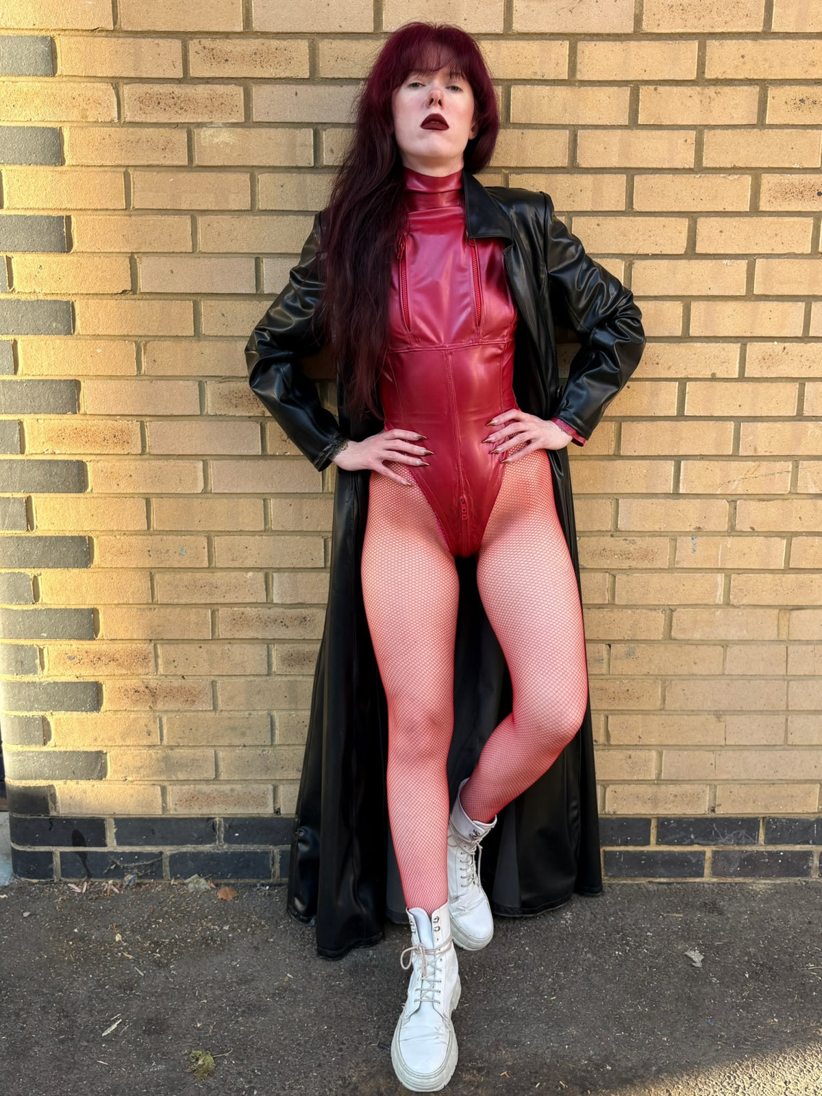 Goth-style Latex Coat
