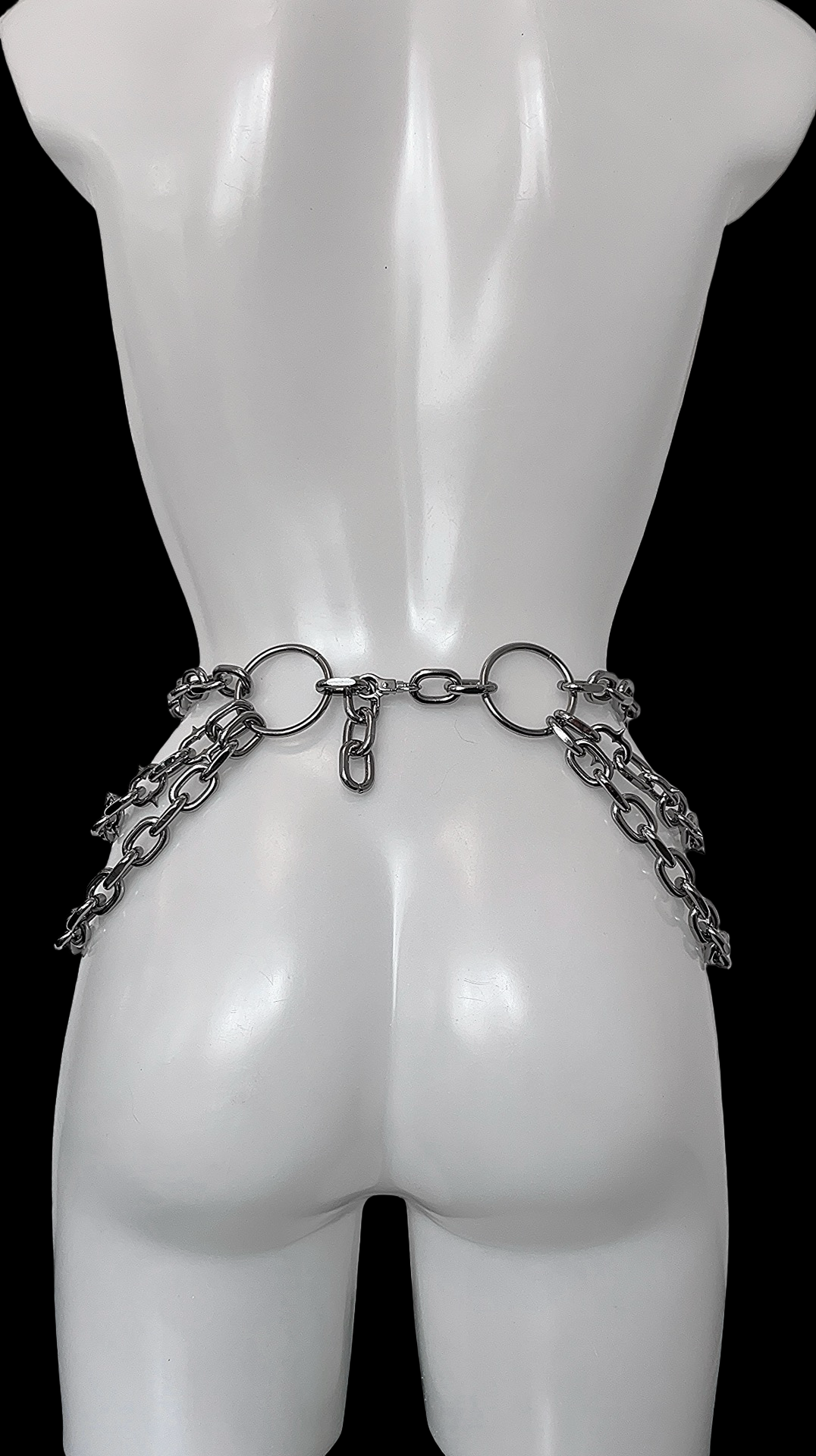 Mishka rose spiked chain harness, choker and belt set