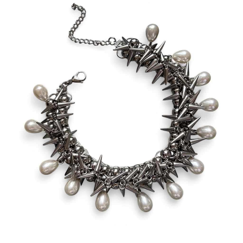 The Siren’s Armour spiked pearls choker /collar / necklace