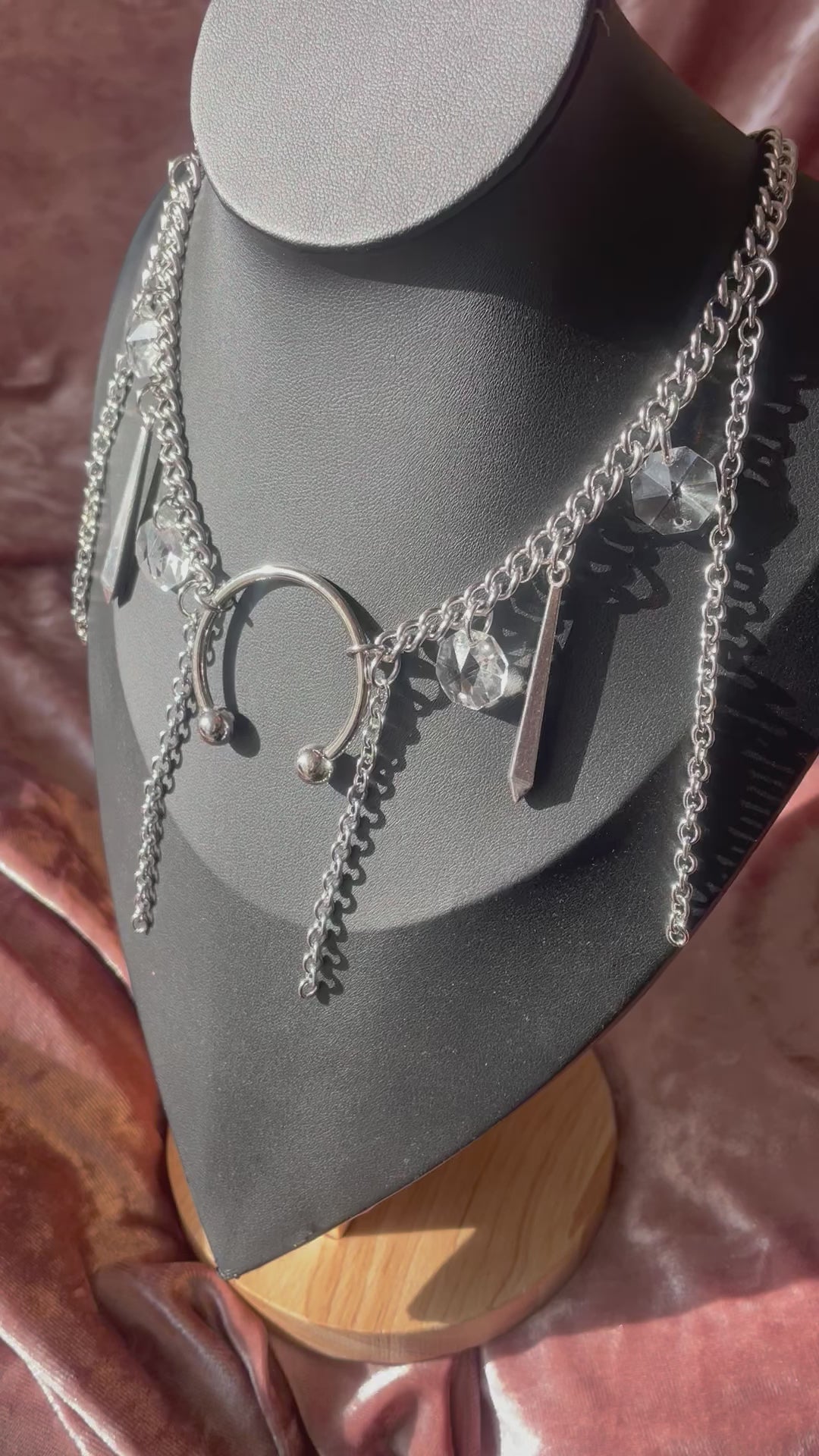Load video: Pierced grunge necklace