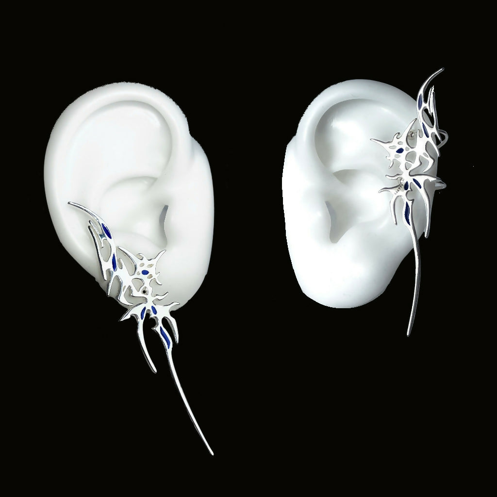 Dystopian sterling silver Ear-cuffs