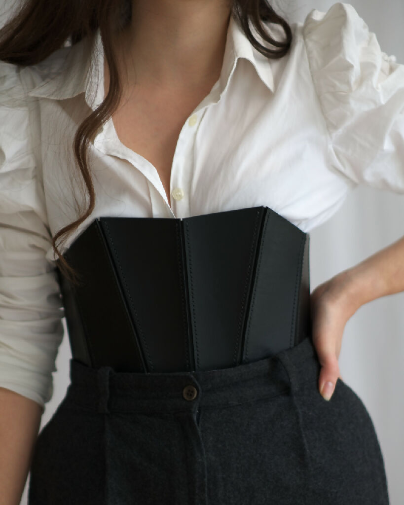 Leather Corset Handstitched
