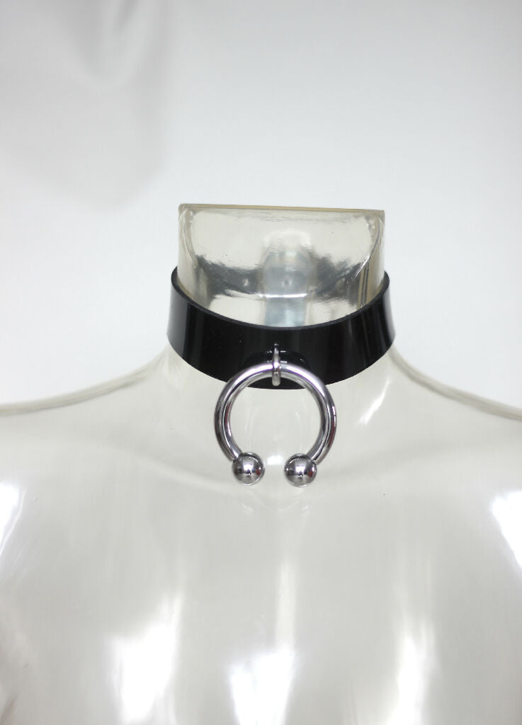 Barbell Pierced PVC Choker