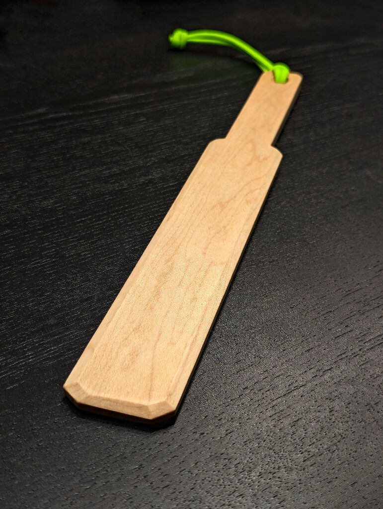 Mini Faceted Maple Spanking Paddle