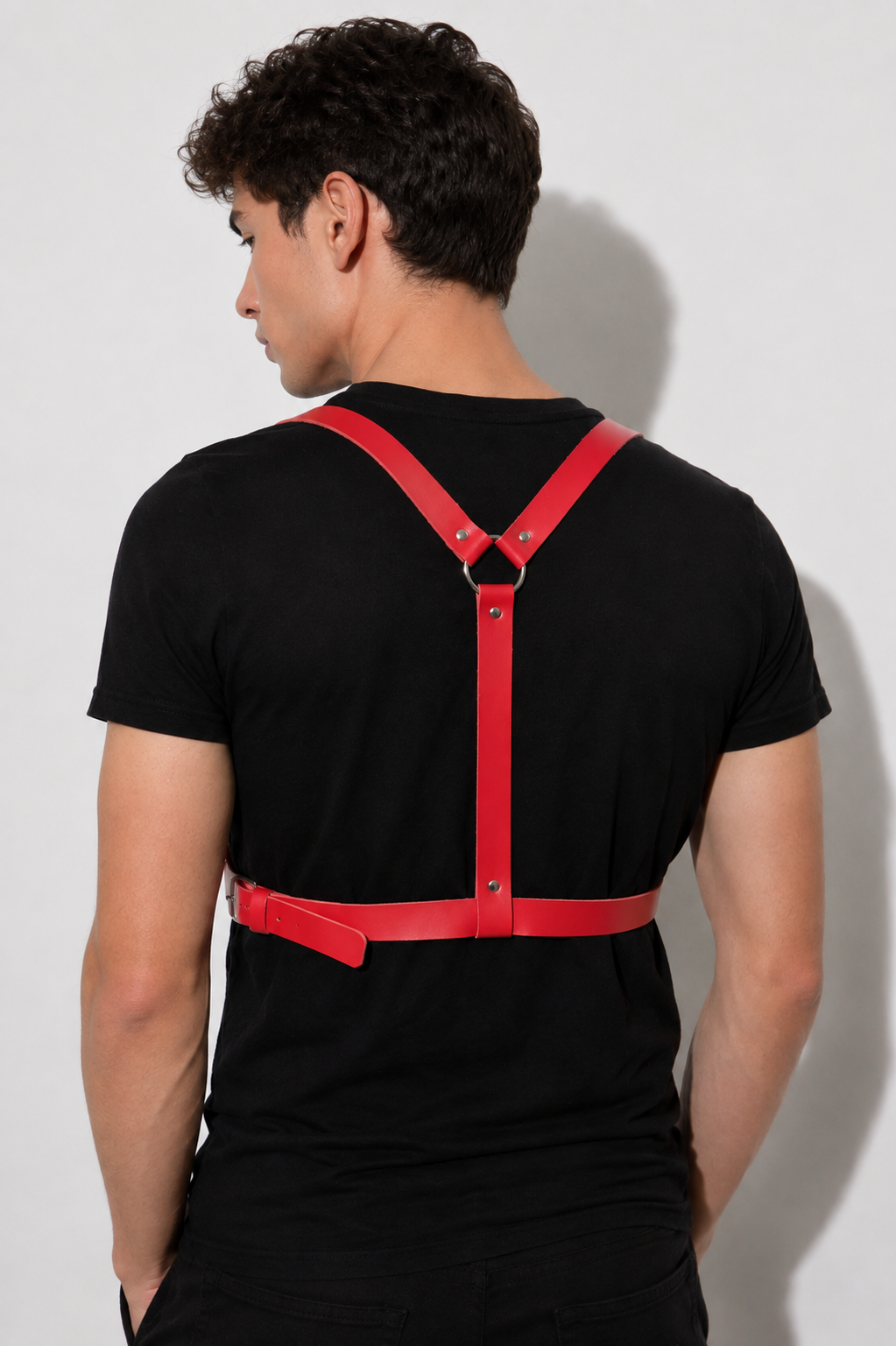 Leather Harness Red
