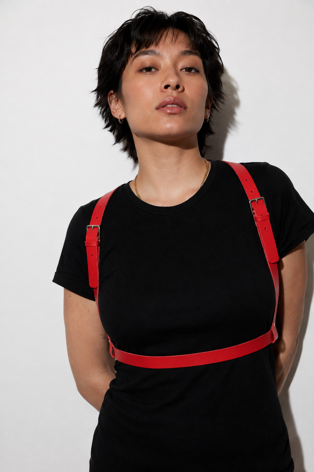 Leather Harness Red